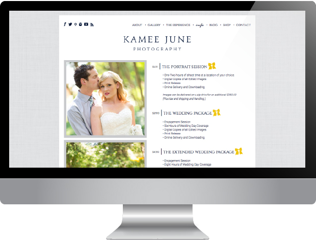 Kamee June Website | Sarah McDonald