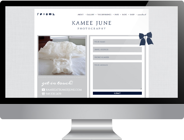 Kamee June Website | Sarah McDonald