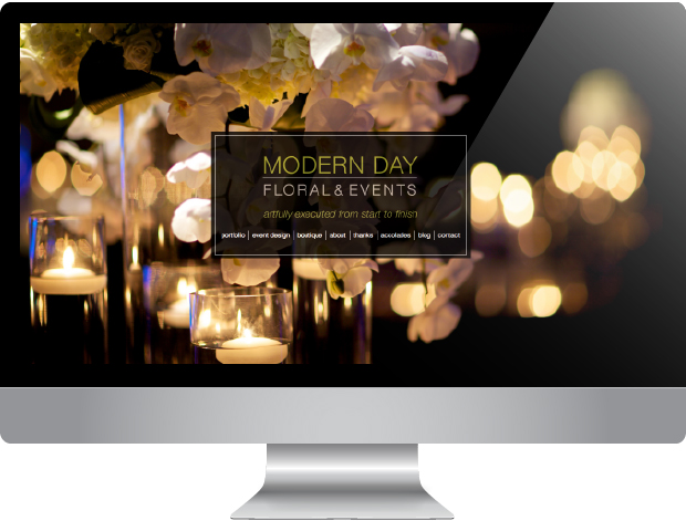 Modern Day Floral Website | Design & Development by: Sarah McDonald