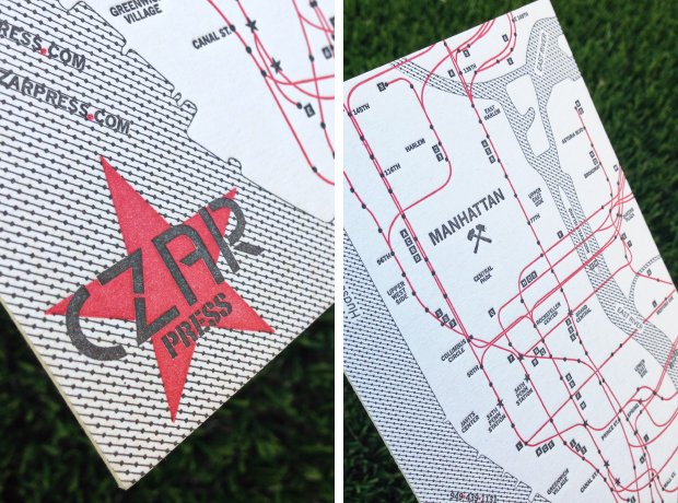 Czar Press NYC Letterpress Map | Sarah McDonald