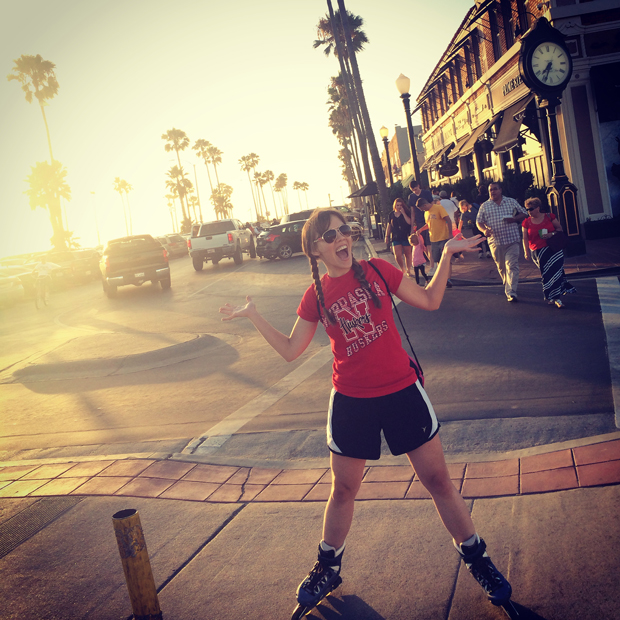 Rollerblading Newport Beach, California | Sarah McDonald
