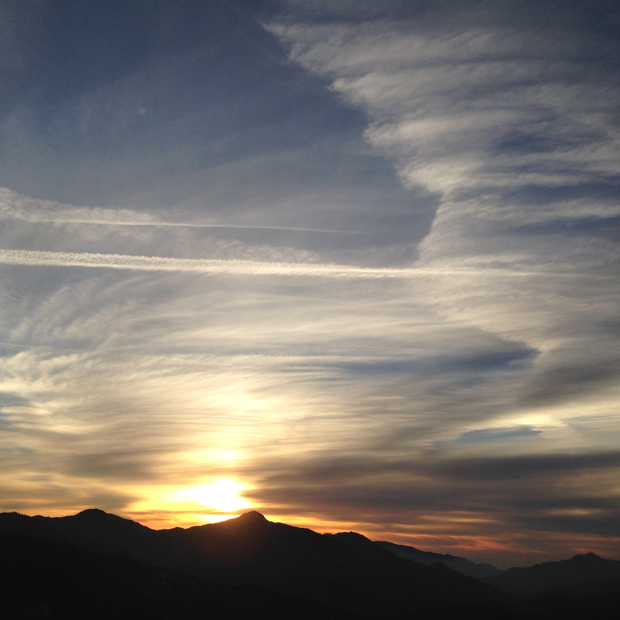 Sunset at Chilao Campground, California