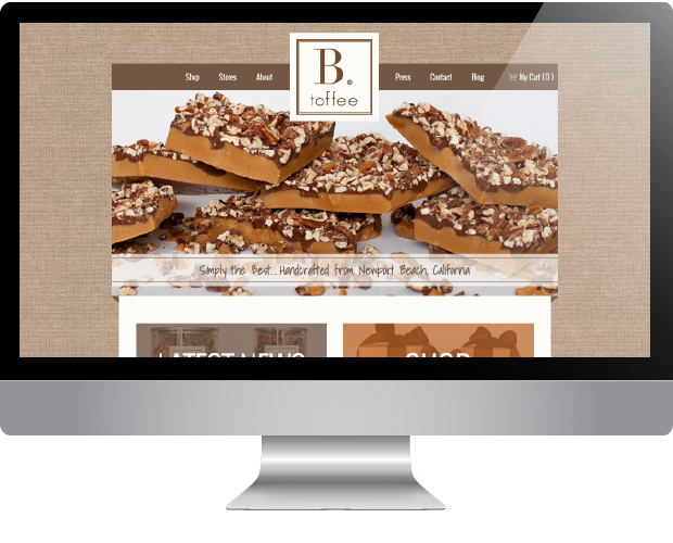 B. toffee Website | Design & Development by: Sarah McDonald