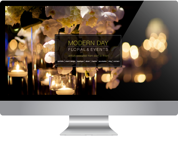 Modern Day Floral Website | Design & Development by: Sarah McDonald